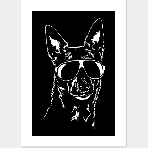 Funny Proud Australian Kelpie sunglasses cool dog Wall Art by wilsigns